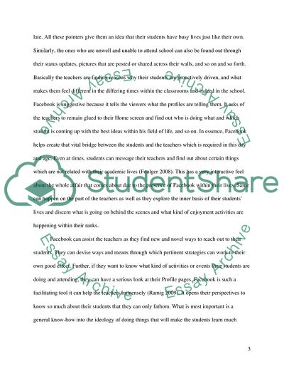 How a Social Learning Tool Like Facebook can be Beneficial to Teachers