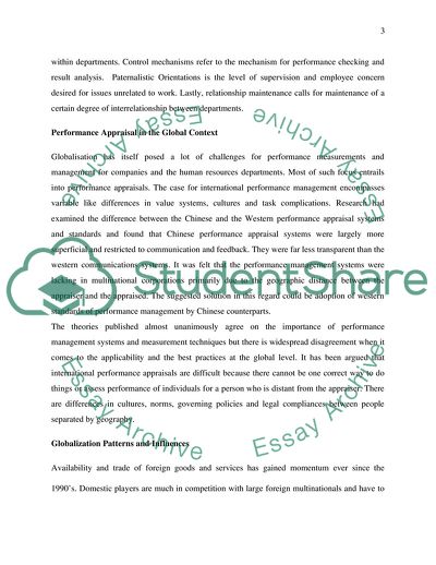 The Impact of Globalisation and Cultural Differences on the Application of PerformanceMeasurementand Management