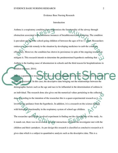 Asthma: a Leading Cause of Absenteeism in Schools