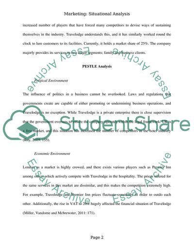 Situational and Pestle Analysis of Travelodge Hotel