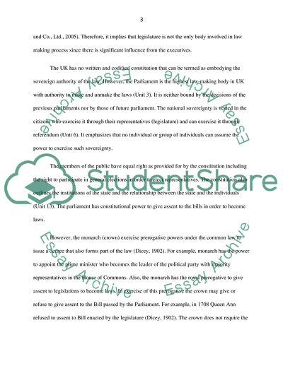 Principle of Separation of Powers