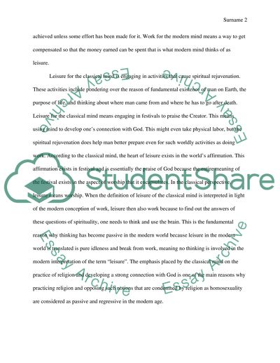 Leisure the basis of culture by Josef Pieper