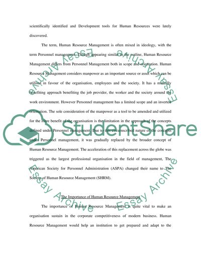 Human Resource Management policies and techniques