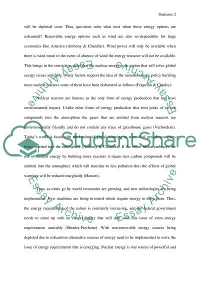 Should our national energy policy focus on building more nuclear power plants