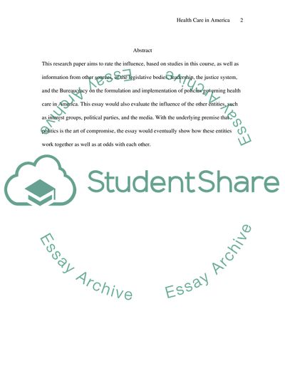 Health Care in America