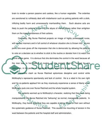 Fictional Character Review of Keseys One Flew over the Cuckoos Nest