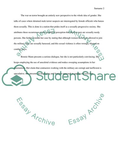 Sovereign Masculinity: Gender Lessons from the War on Terror