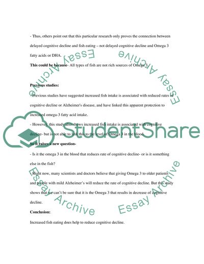 Cognitive Decline in Older People