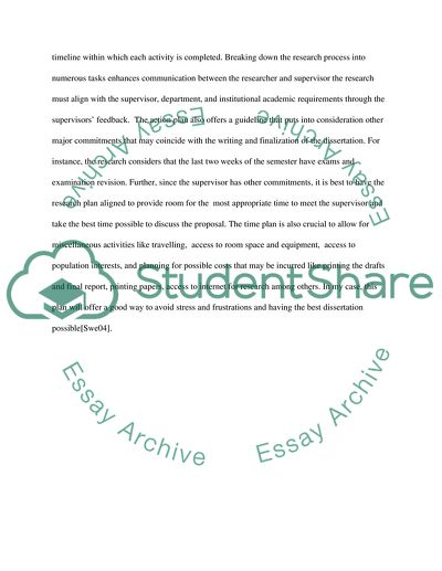 Writing the Dissertation - Planning the Workflow