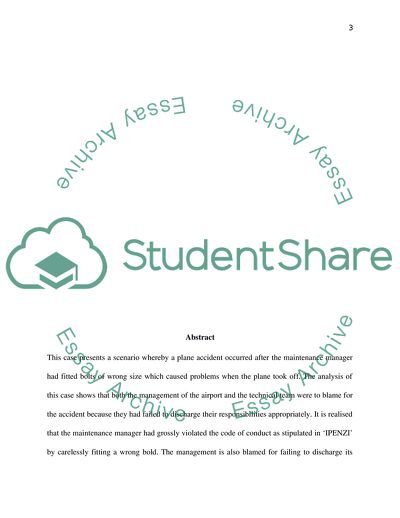 Occurrence of the Preventable Flight Accident