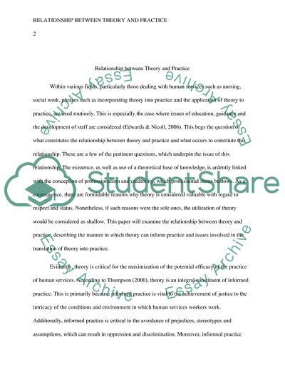 Relationship between Theory and Practice