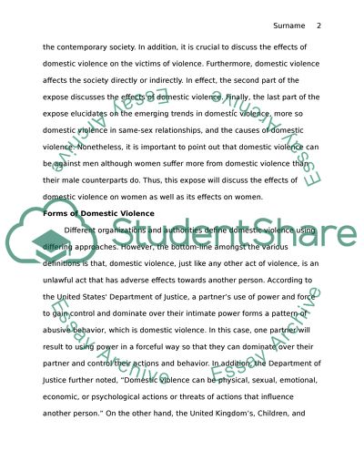 Problems of Domestic Violence