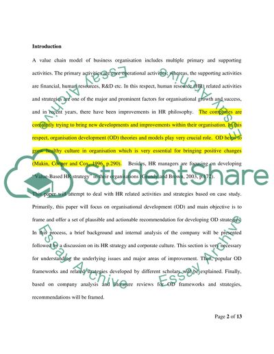 Critically Evaluate One Approach to Organisational Culture Change