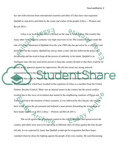 Qaddafi and the Conflict in Libya