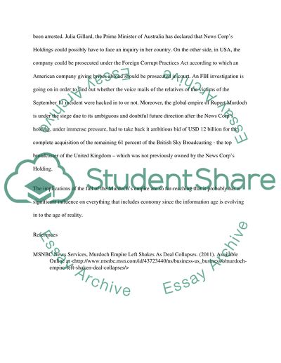 Is Murdoch empire will collapse