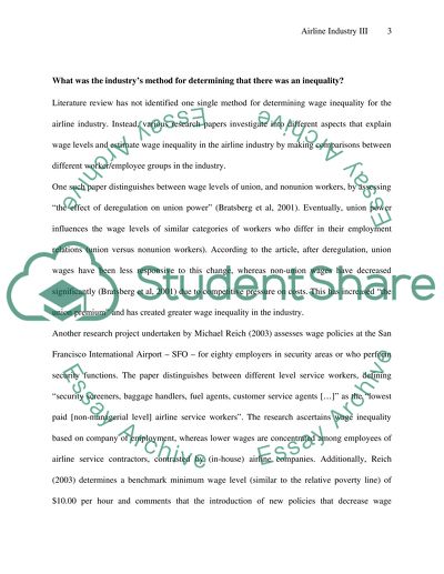 Wage Inequality in the Airline Industry