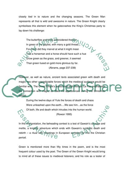 Cold and Green in Gawain and the Green Knight