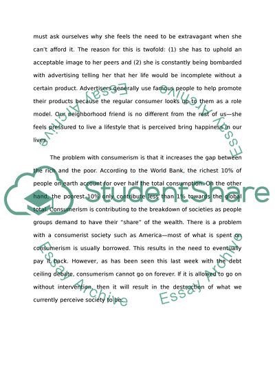 Essay on american consumerism picture