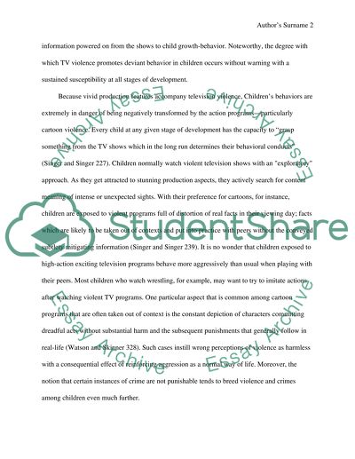 The Negative Effects of Television Violence on Children