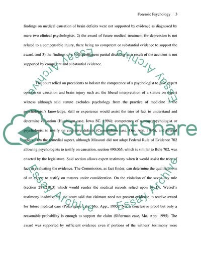 Forensic Psychology: Landers v. Chrysler Corporation