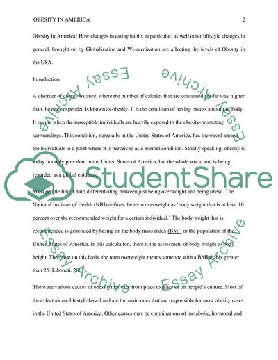 The Levels of Obesity in the USA