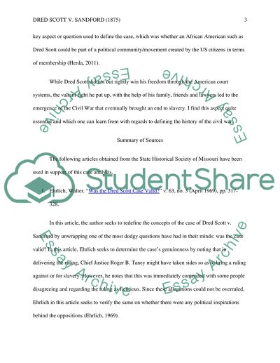 Dred Scott v. Sandford (1875)