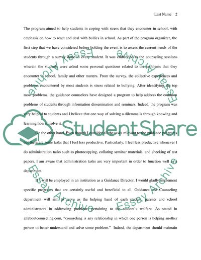 As an Intern: A Formal Exposure to Guidance and Counseling