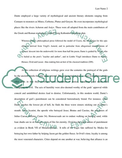 Evaluation of Classical tradition in Dantes journey through Hell to salvation