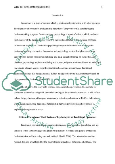 Why Do Economists Need Us