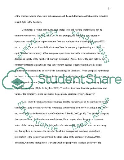 Share Buyback: Apple Case Study