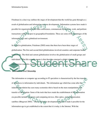 Analysis of Thomas Friedmans Article Its a Flat World, After All