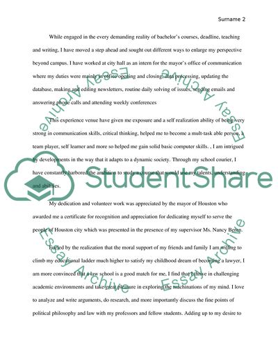 Candidate for the Law Program