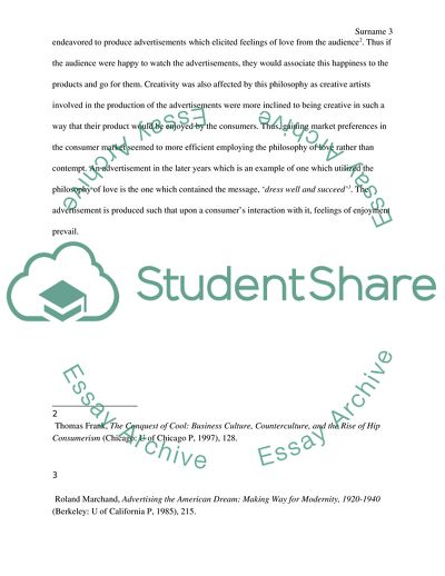 Ad Analysis of the 1st Part of XX Century