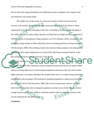 What causes income inequality in America today