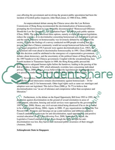 Responding to the Schizophrenic States on the Issue of Homosexuality