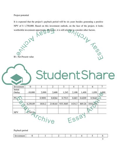 Investment Appraisal Under Uncertainty