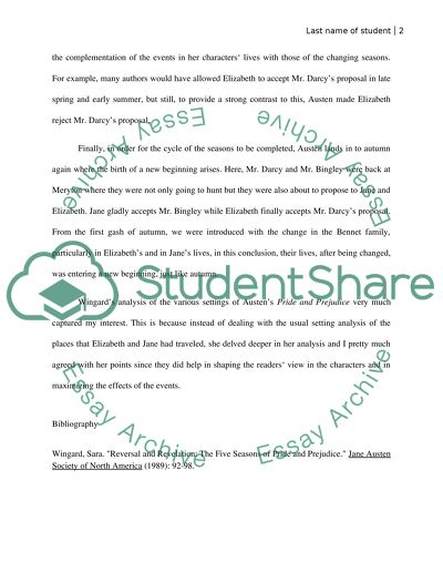 Pride and Prejudice: Authors Usage of Different Settings