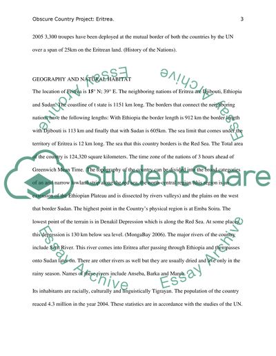 List of countries for Obscure Country Project