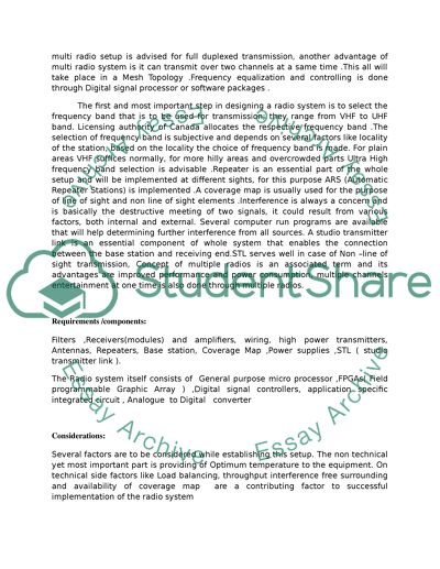 Steps in Designing a Radio System