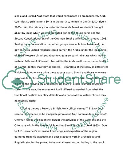 The Ottoman Empire and the Arab Revolt