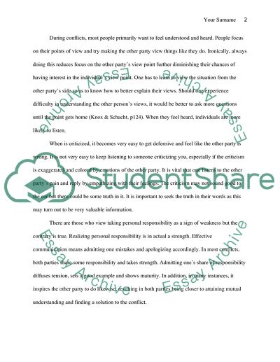 Resolving Conflicts by Communication