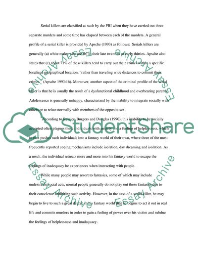 Analysis of Serial Murder Profiling