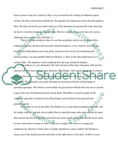 TV show analysis on mad men