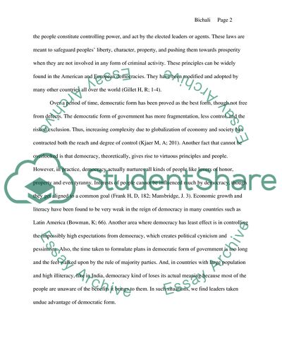 Democracy is the best form of goverment for all the world inhabitants