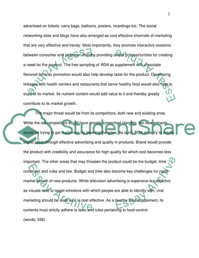 Marketing Strategies of RDA Vitamin Energy Shot