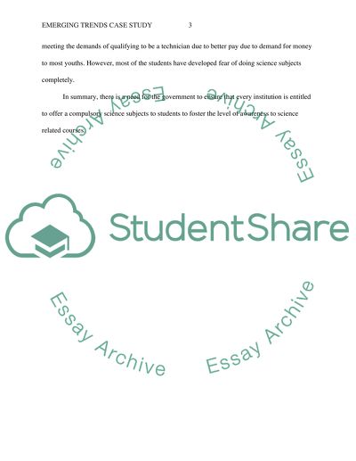 Emerging Trends Case Study