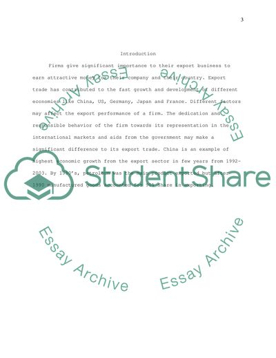 Export Trade from China to the USA