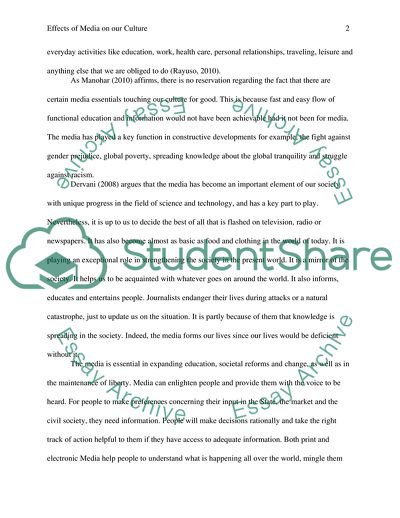 The Role of Media in Shaping Our Culture