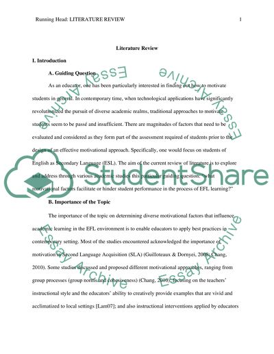 What motivational factors facilitate or hinder student performance in the process of EFL learning