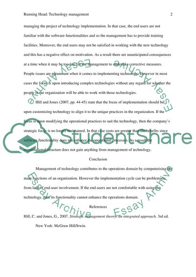 Why Technology Is Important within the Operations Domain